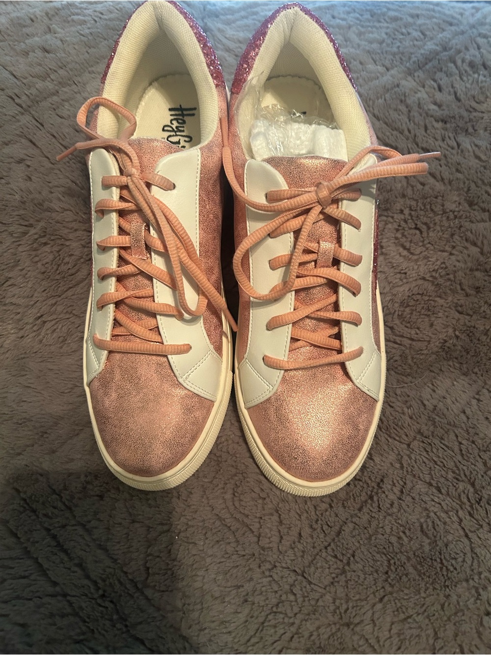 HEY GIRL BY CORKY'S FOOTWEAR SUPERNOVA PINK METALLIC SNEAKER SIZE 11 /Retail $70